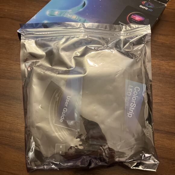 ColorStrip LED Lights 12’ USB Powered Peel and Stick w Holiday Modes AuraLED NEW - Picture 5 of 7